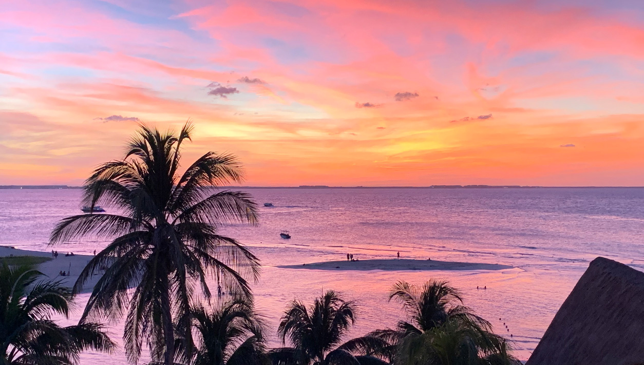 Perfect weather on the perfect beach.